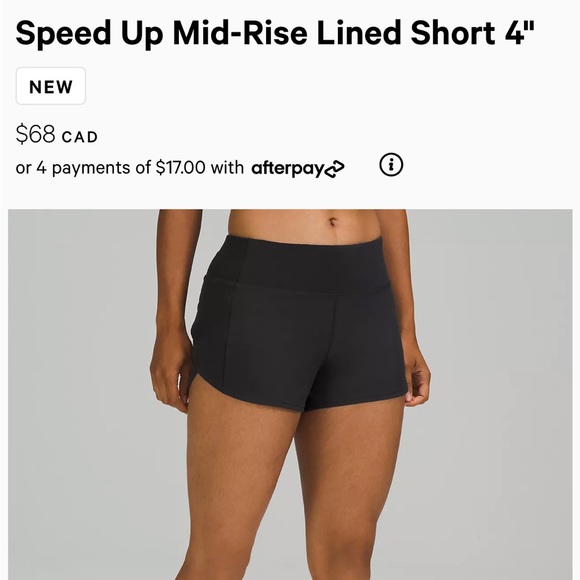 Lululemon Running shorts, Black size 6 - Picture 4 of 5